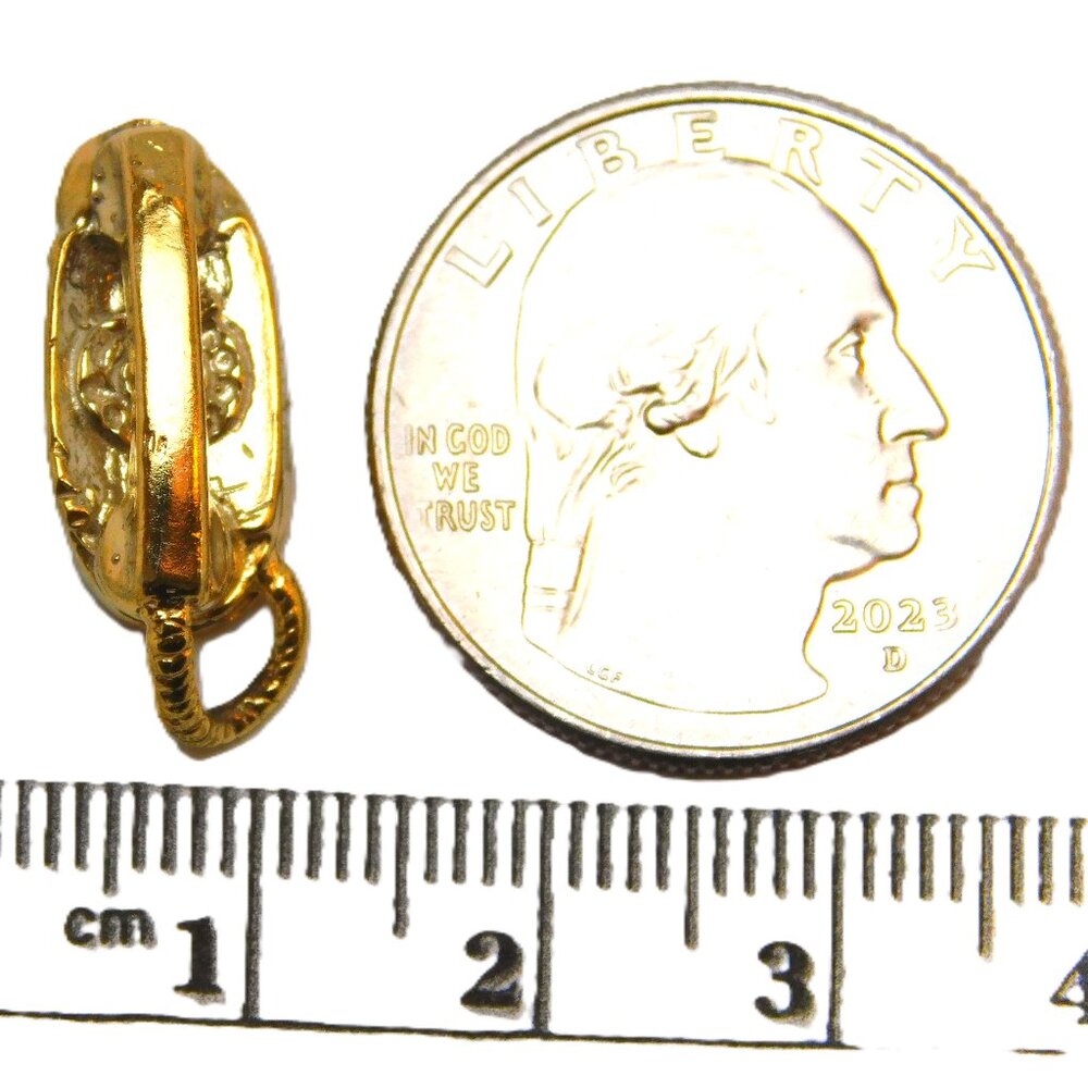 14K 3D Telephone Yellow Gold Pendant Charm - Picture 2 of 3